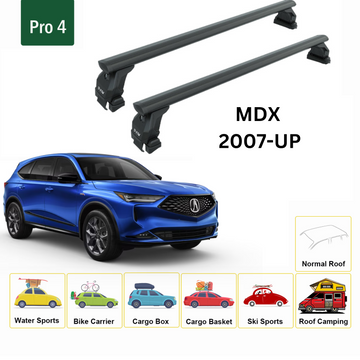 For Acura MDX 2007-2013 Roof Rack Cross Bars Normal Roof Alu Black - 0