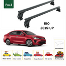 For Kia Rio Sedan 2017-2025 Roof Rack Cross Bars Normal Roof Alu Black-2