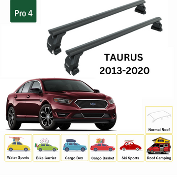 For Ford Taurus 2013-2020 Roof Rack Cross Bars Normal Roof Alu Black - 0