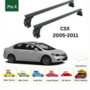 Für Acura CSX 2005–11 Dachträger, Querträger, Metallhalterung, normales Dach, Alu, Schwarz-2