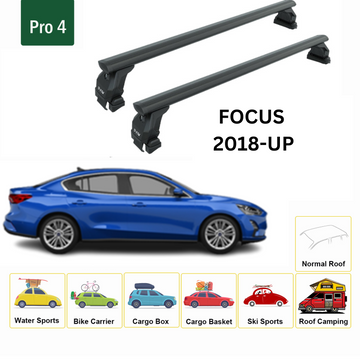 For Ford Focus Sedan (C519) 2018-2025 Roof Rack Cross Bars Normal Roof Alu Black - 0