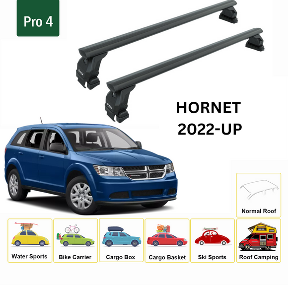 For Dodge Journey 2009-2025 Roof Rack Cross Bars Normal Roof Alu Black