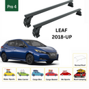 For Nissan Leaf 2018-2025 Roof Rack Cross Bars Normal Roof Alu Black-2