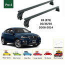 For Bmw X6 (E71) 2008-2014 Roof Rack Cross Bars Normal Roof Alu Black-2