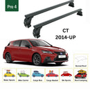For Lexus CT 2011-2017 Roof Rack Cross Bars Normal Roof Pro 4 Alu Black-2