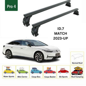 For Volkswagen ID.7 2023-2025 Roof Rack Cross Bar Normal Roof Alu 2023-2025 Black - 0