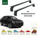 For Bmw X4 2014-2018 Roof Rack Cross Bars Normal Roof Alu Black-2
