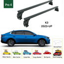 For Kia K3 2023-2025 Roof Rack Cross Bars Normal Roof Alu Black-2