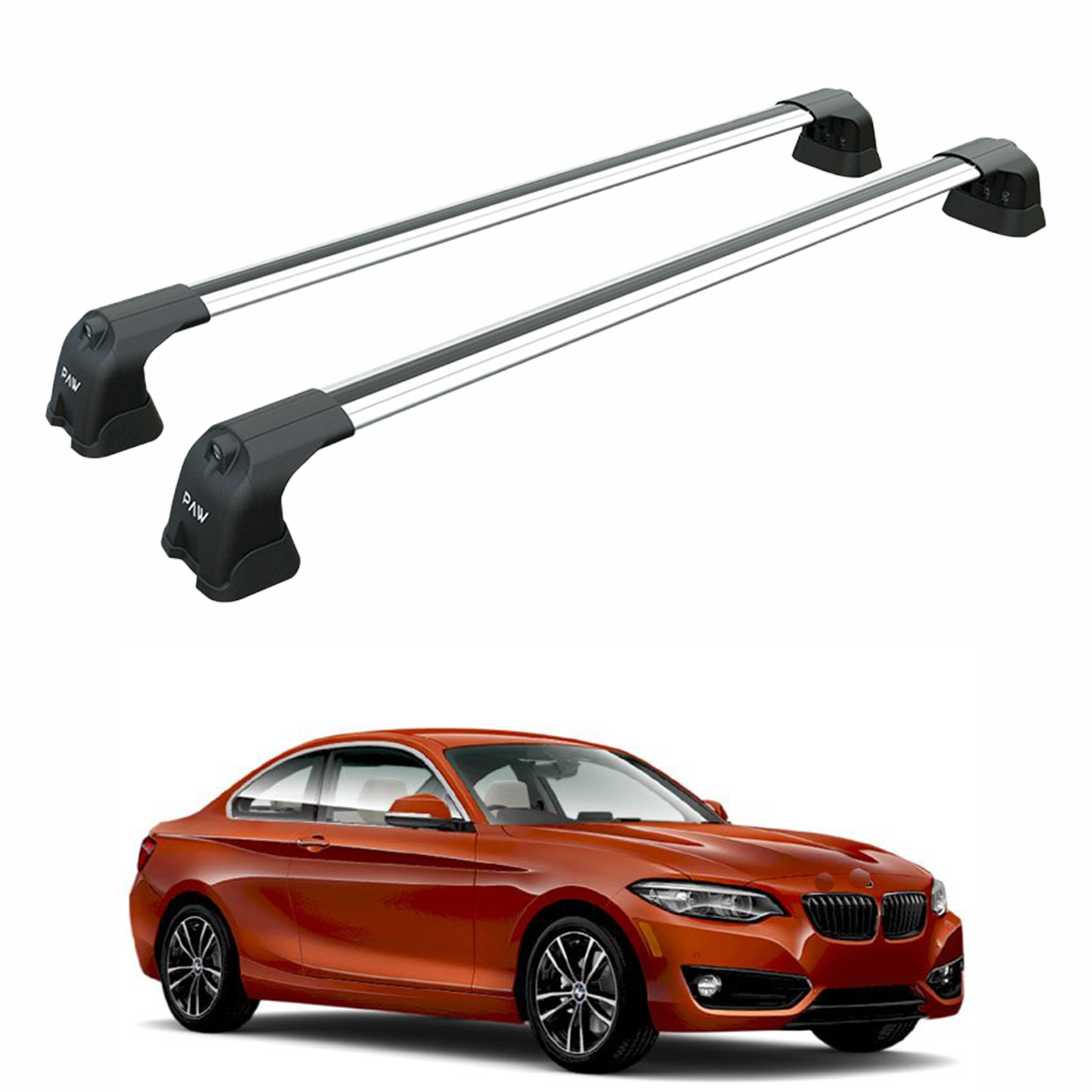 For Bmw 2 Coupe F22 2013-2021 Roof Rack Cross Bars Fix Point Silver