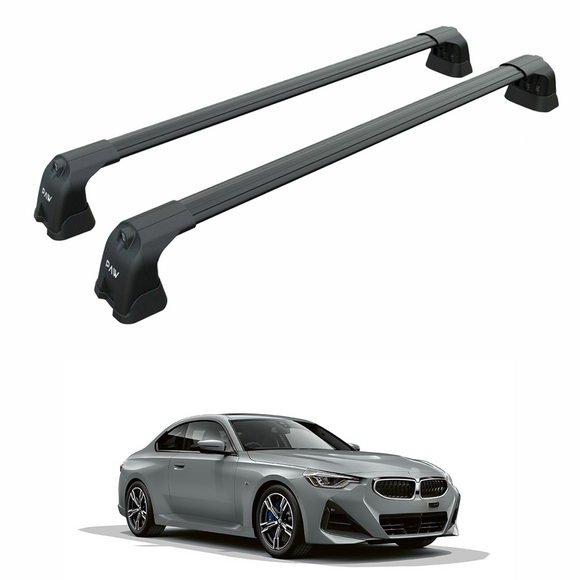 For Bmw 2 Coupe G42 2021-2025 Roof Rack Cross Bars Fix Point, Black