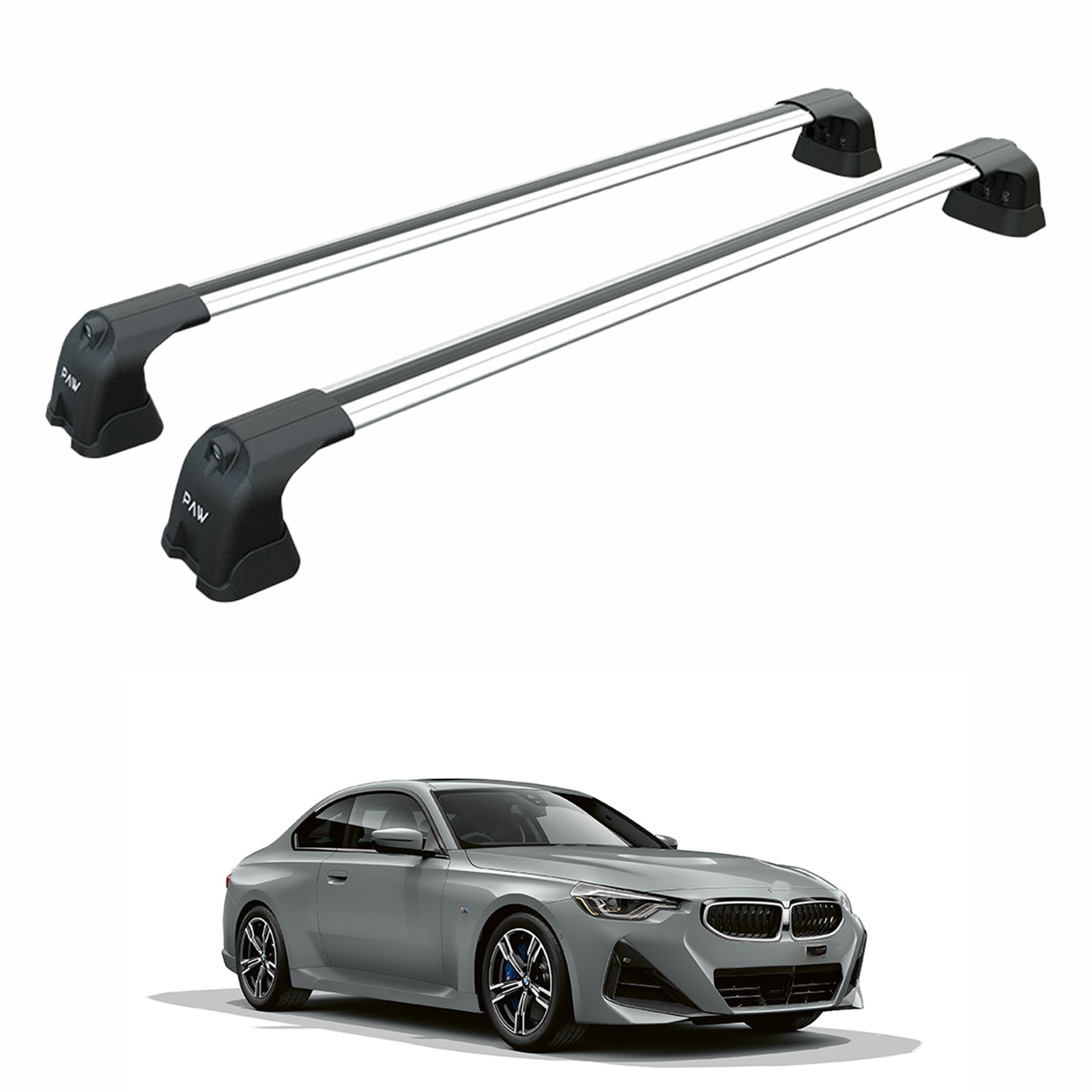 For Bmw 2 Coupe G42 2021-2025 Roof Rack Cross Bars Fix Point Silver