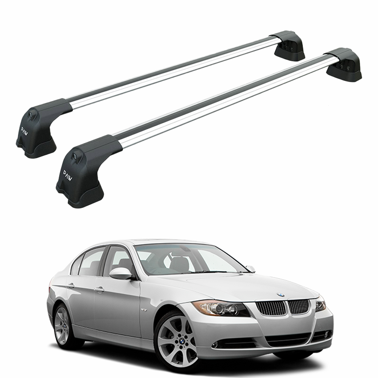For Bmw 3 Sedan E90 2005-2011 Roof Rack Cross Bars Fix Point Silver
