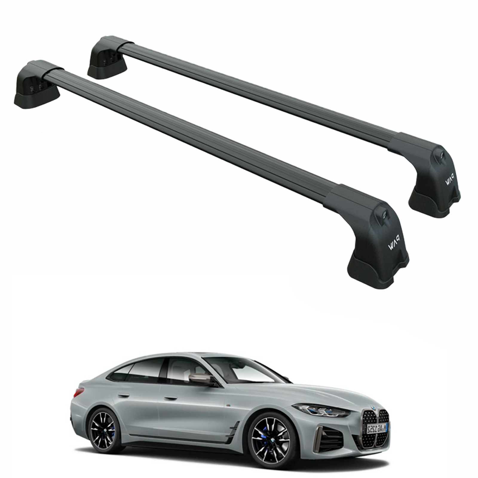 For BMW 4 Series Gran Coupe G26 (2021-2025) – Roof Rack Cross Bars (Fix Point, Aluminum, Black)