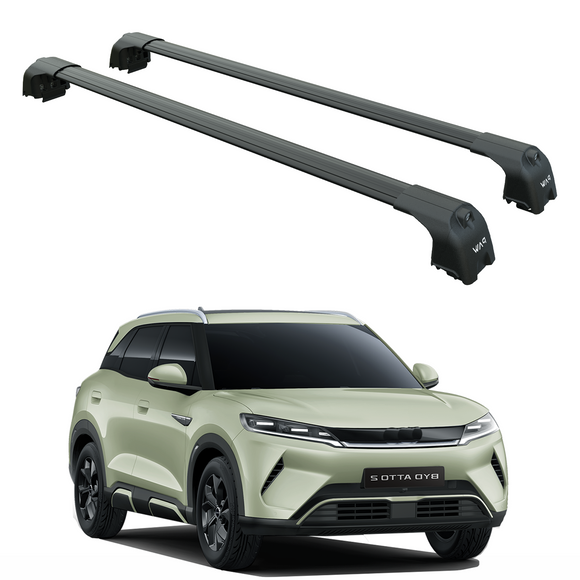 For BYD Atto 2 2025-2026 Roof Rack Cross Bars Flush Rail Alu Black
