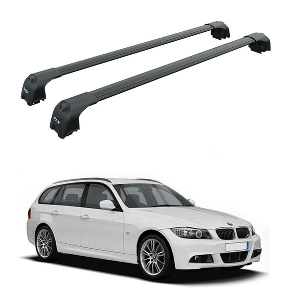 Für BMW X5 G05 2018-Up Dachträgersystem, Aluminium-Querstange, Metallhalterung, bündige Schienen, Silber