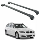 Für BMW 3er E91 Wagon 2005–2012 Dachträgersystem, Aluminium-Querstange, Metallhalterung, erhöhte Schiene, schwarz-1