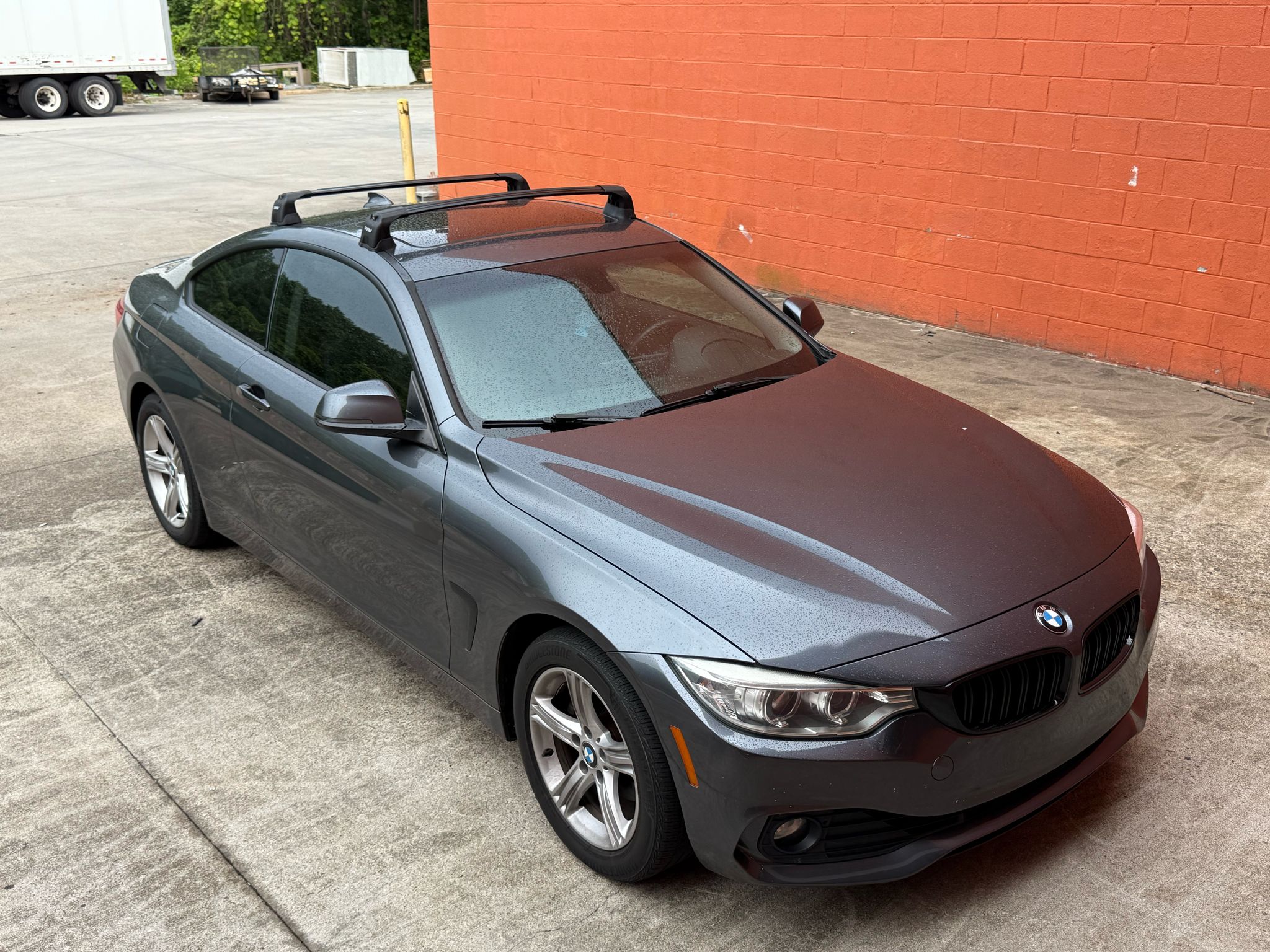 For Bmw 4 Series Gran Coupe (F36) 2014-2020 – Roof Rack Cross Bars (Fix Point, Aluminum, Black)
