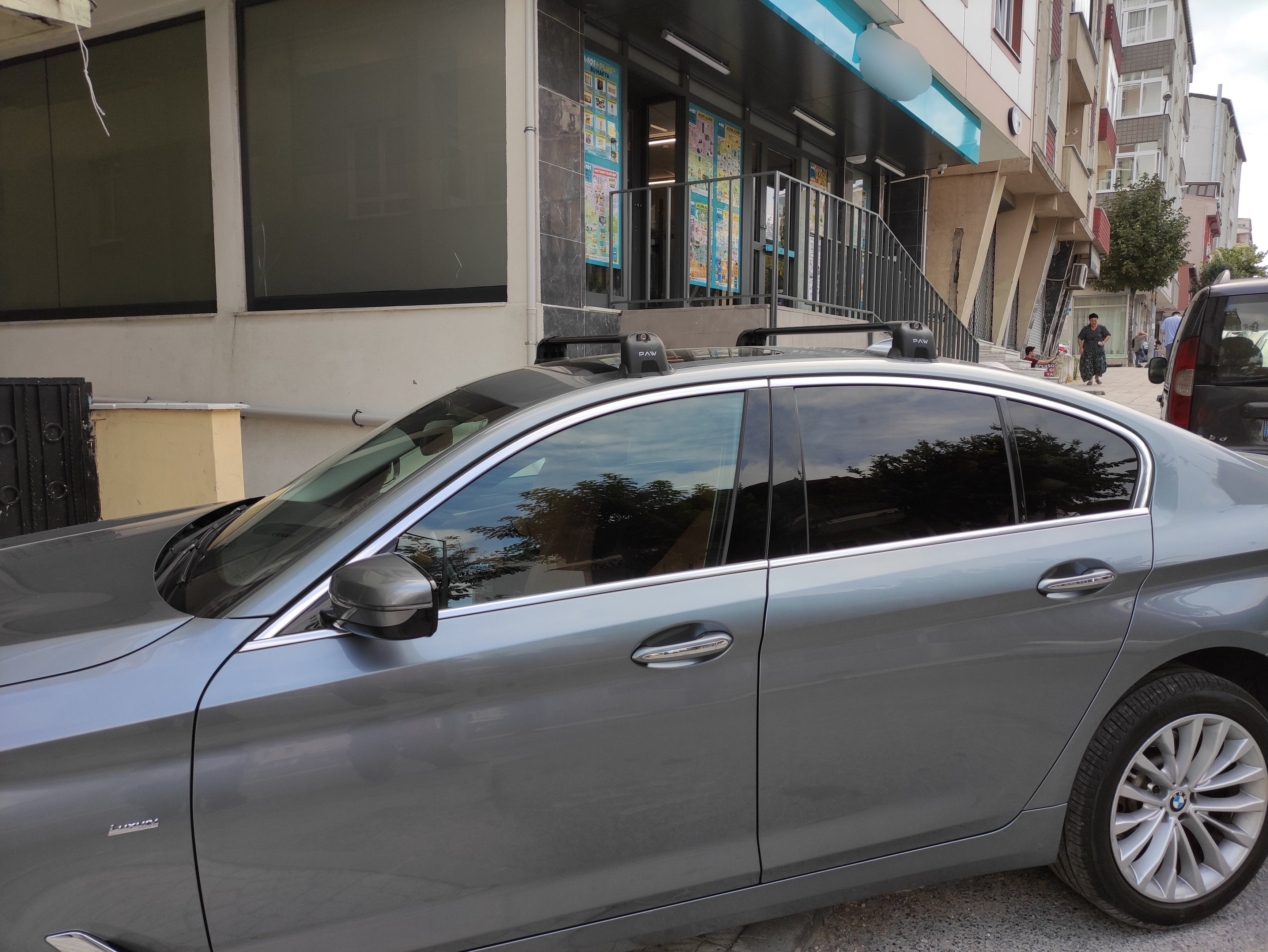 For Bmw 5 Sedan G30 (2016-2023) Roof Rack Cross Bars Fix Point, Silver