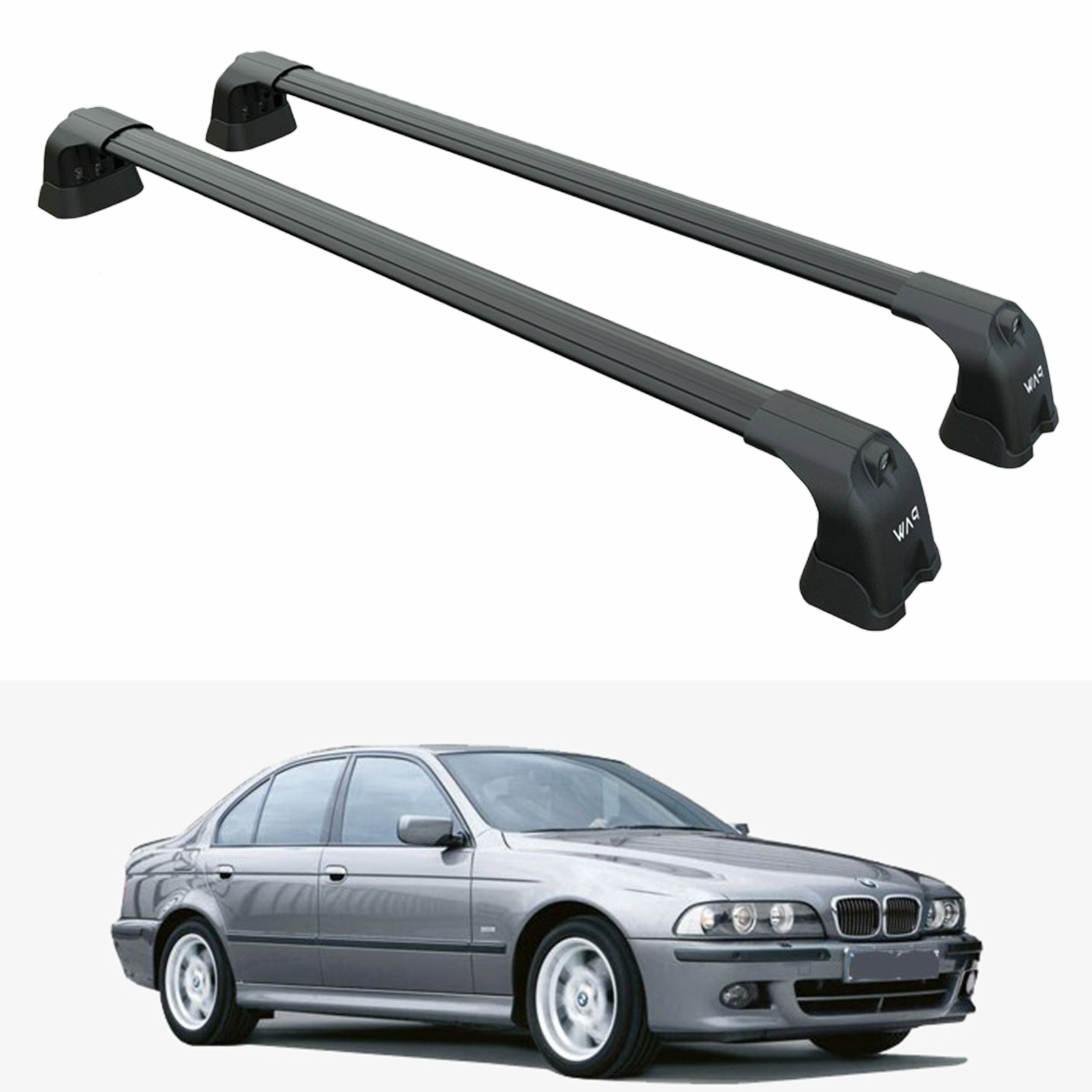 For Bmw 5 Sedan (E39) 1996-2004 Roof Rack Cross Bars Fix Point Black