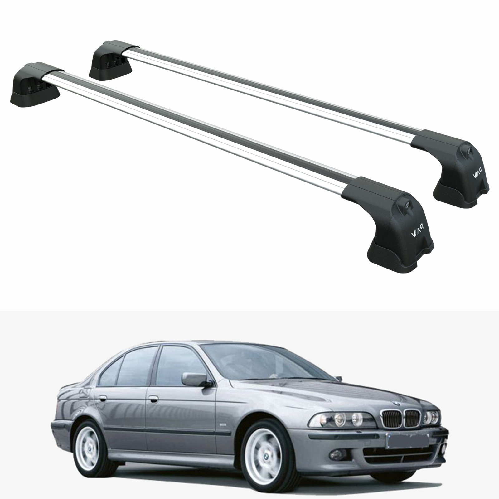 For Bmw 5 Sedan (E39) 1996-2004 Roof Rack Cross Bars Fix Point Silver
