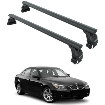 For Bmw 5 Sedan (E60) 2003-2010 Roof Rack Cross Bars Normal Roof, Black