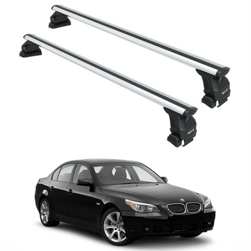 For Bmw 5 Sedan (E60) 2003-2010 Roof Rack Cross Bars Normal Roof, Silver