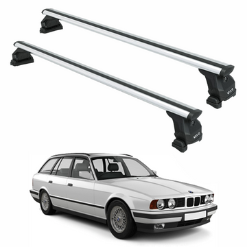 For Bmw 5 Series E34 (1987-1995) Roof Rack Cross Bars Fix Point, Silver