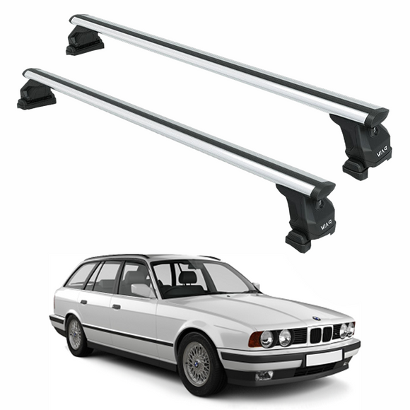 For Bmw 5 Series E34 (1987-1995) Roof Rack Cross Bars Fix Point, Silver