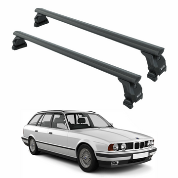For Bmw 5 Series E34 (1987-1995) Roof Rack Cross Bars Fix Point, Black