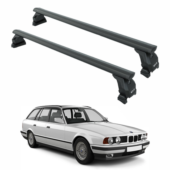 For Bmw 5 Series E34 (1987-1995) Roof Rack Cross Bars Fix Point, Black