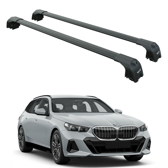 For Bmw 5 Touring (G61) 2024-2025 Roof Rack Cross Bars Flush Rail, Black