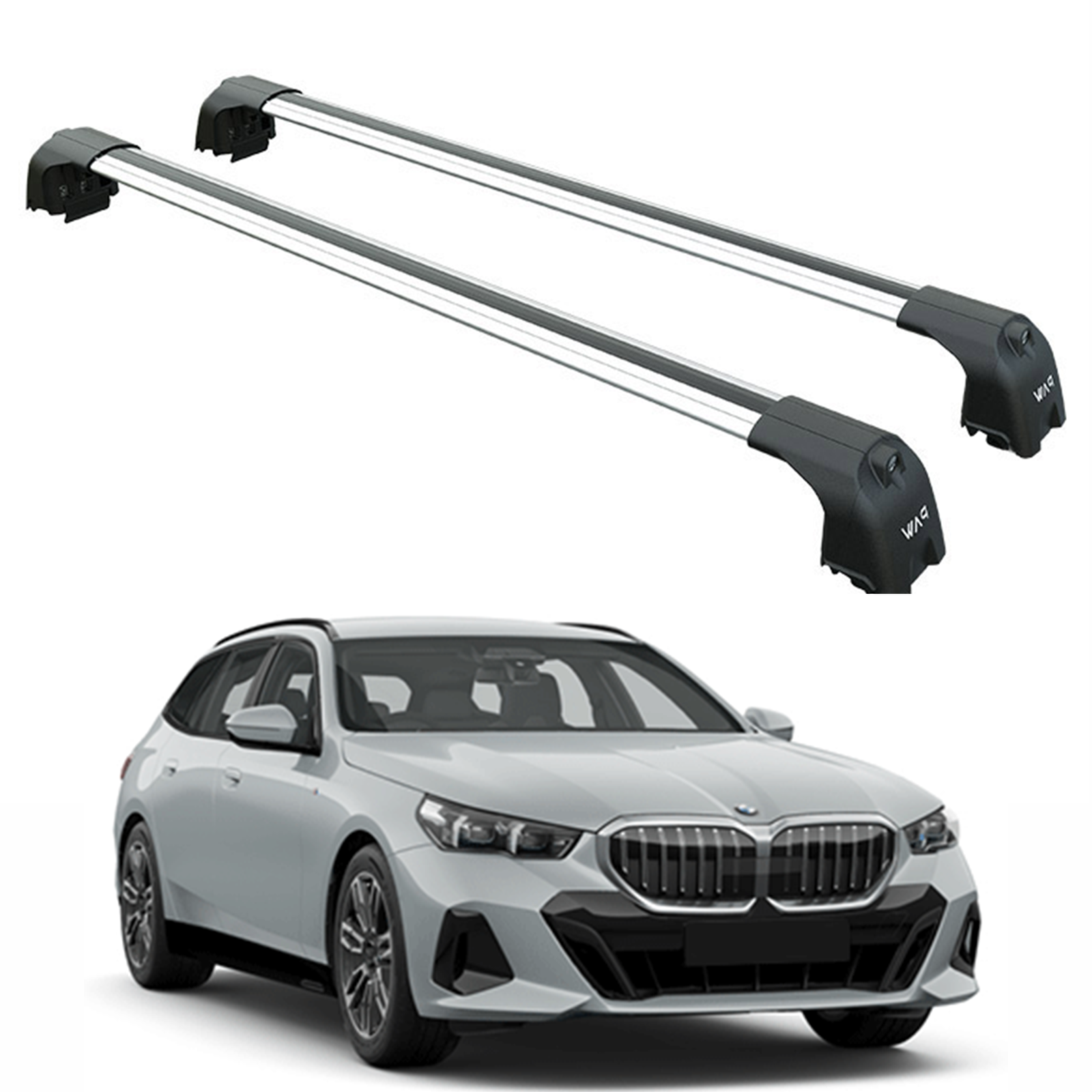 For Bmw 5 Touring G61 2024-2025 Roof Rack Cross Bars Flush Rail Alu Silver
