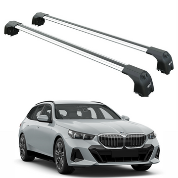 For Bmw 5 Touring (G61) 2024-2025 Roof Rack Cross Bars Flush Rail, Silver
