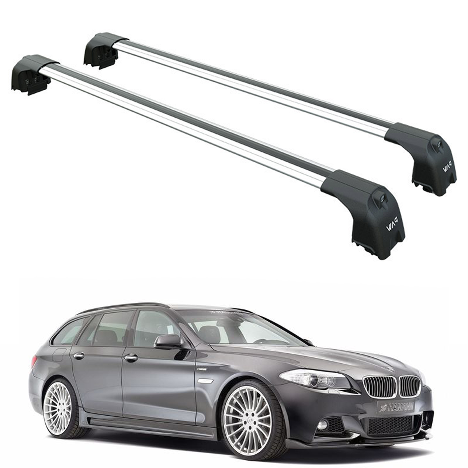 For Bmw 5 Wagon (F11) 2010-2017 Roof Rack  Cross Bars Flush Rail Silver