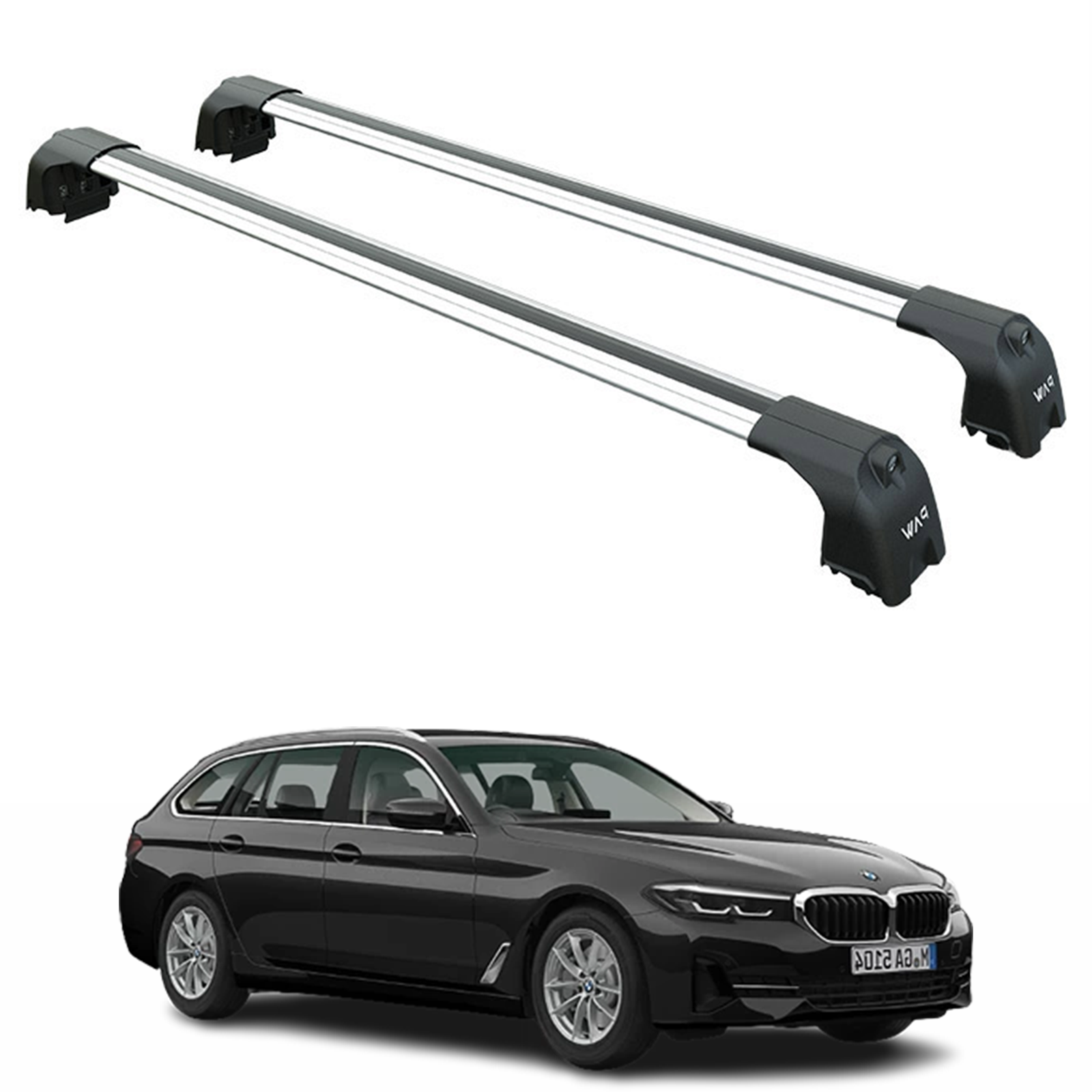 For Bmw 5 Wagon (G31) 2017-2023 Roof Rack Cross Bars Flush Rail Silver