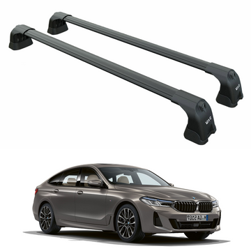 For Bmw 6 GT (G32) 2017-2025 Roof Rack Cross Bars Fix Point Alu Black