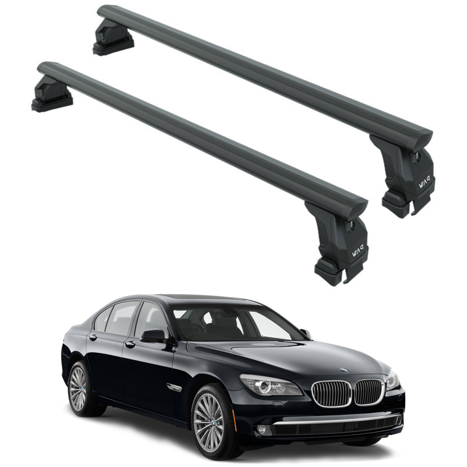 For Bmw 7 Sedan 2007-2016 (F01/02) Roof Rack Cross Bars Normal Roof Black