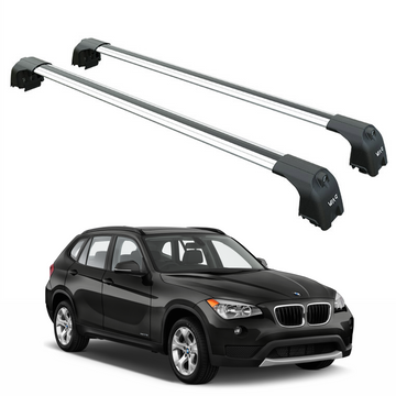 Für Bmw X1 E84 2009–2015 Dachträgersystem, Aluminium-Querstange, Metallhalterung, bündige Schienen, Silber