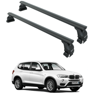 444. Kompatibel mit abschließbaren Aluminium-Dachträgern für Fahrzeuge mit Standarddach Toros Pro 4 Black