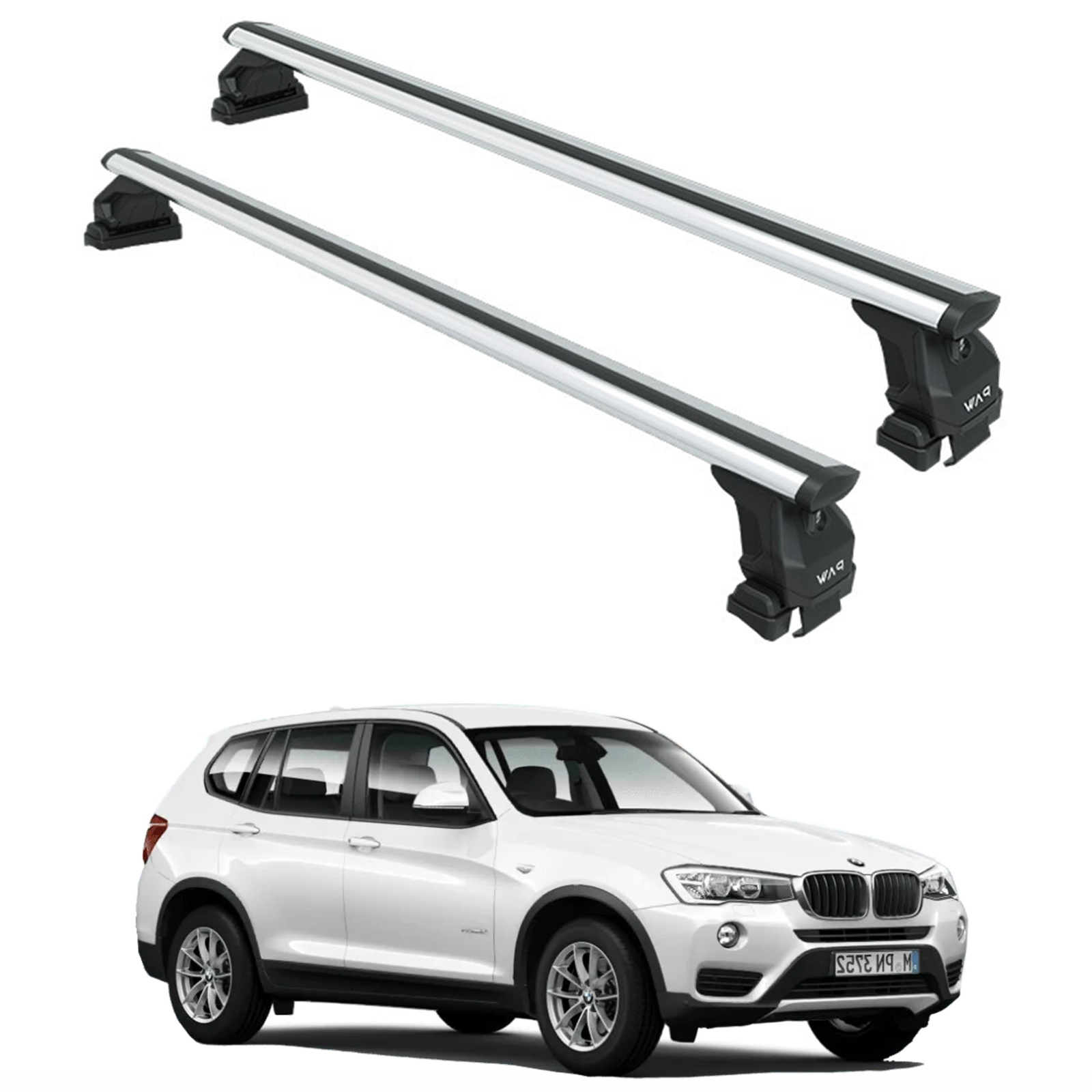 For Bmw X3 (E83) 2003-2010 Roof Rack Cross Bars Normal Roof Silver