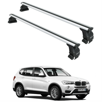 444. Kompatibel mit abschließbaren Aluminium-Dachträgern für Fahrzeuge mit Standarddach Toros Pro 4 Silver