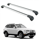 For Bmw X3 (E83) 2003-2010 Roof Rack Cross Bars Raised Rail, Silver-1
