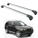 For Bmw X5 (E53) 2000-2007 Roof Rack Cross Bars Raised Rail Alu Silver-1