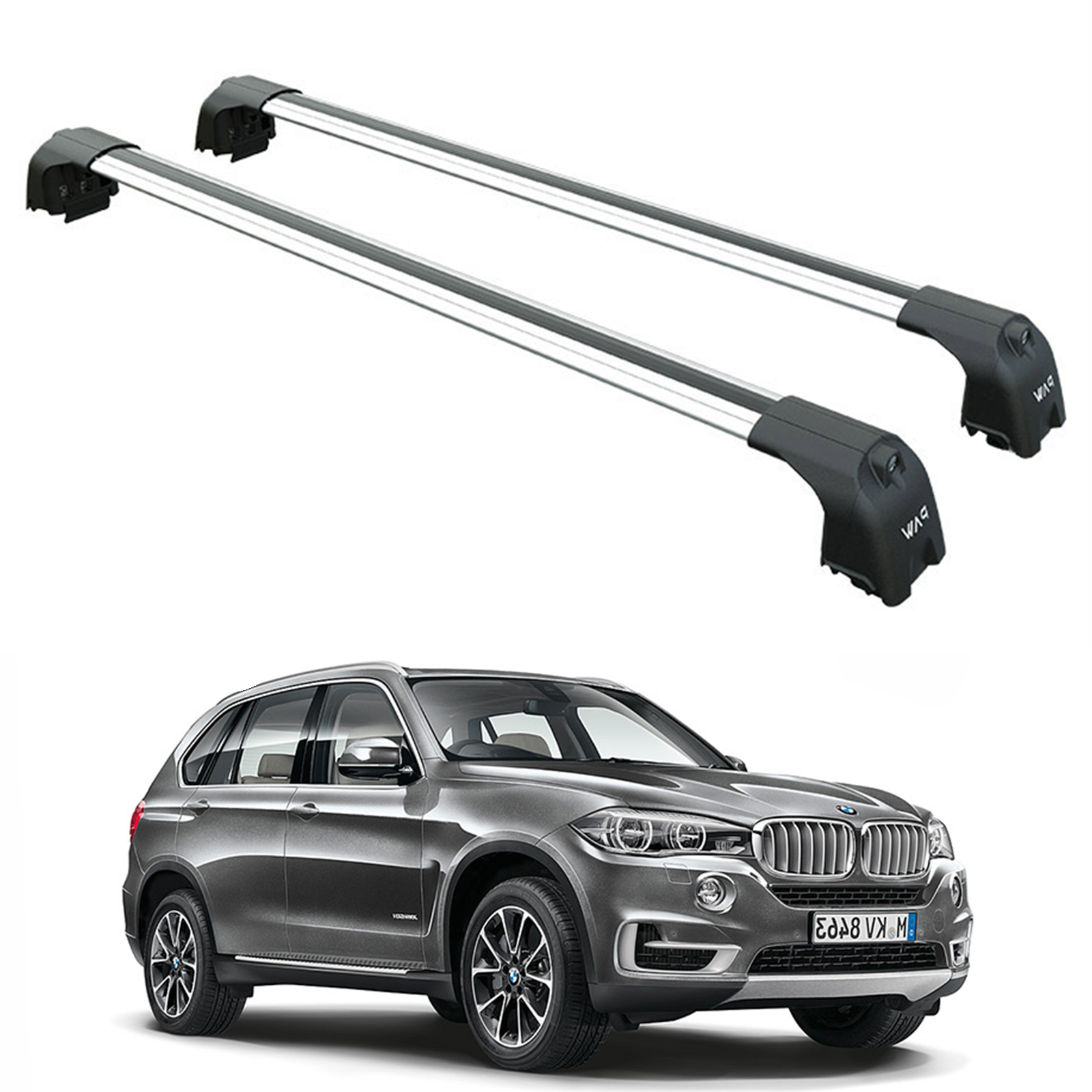 For Bmw X5 (F15) 2013-2018 Roof Rack Cross Bars Flush Rail Alu Sllver