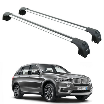 For Bmw X5 (F15) 2013-2018 Roof Rack Cross Bars Flush Rail Alu Sllver