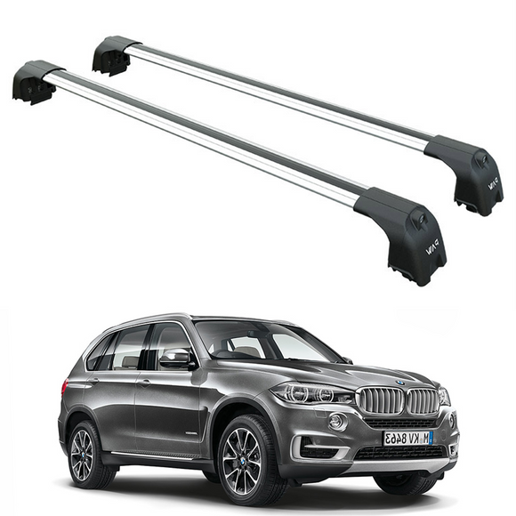 For Bmw X5 (F15) 2013-2018 Roof Rack Cross Bars Flush Rail, Sllver