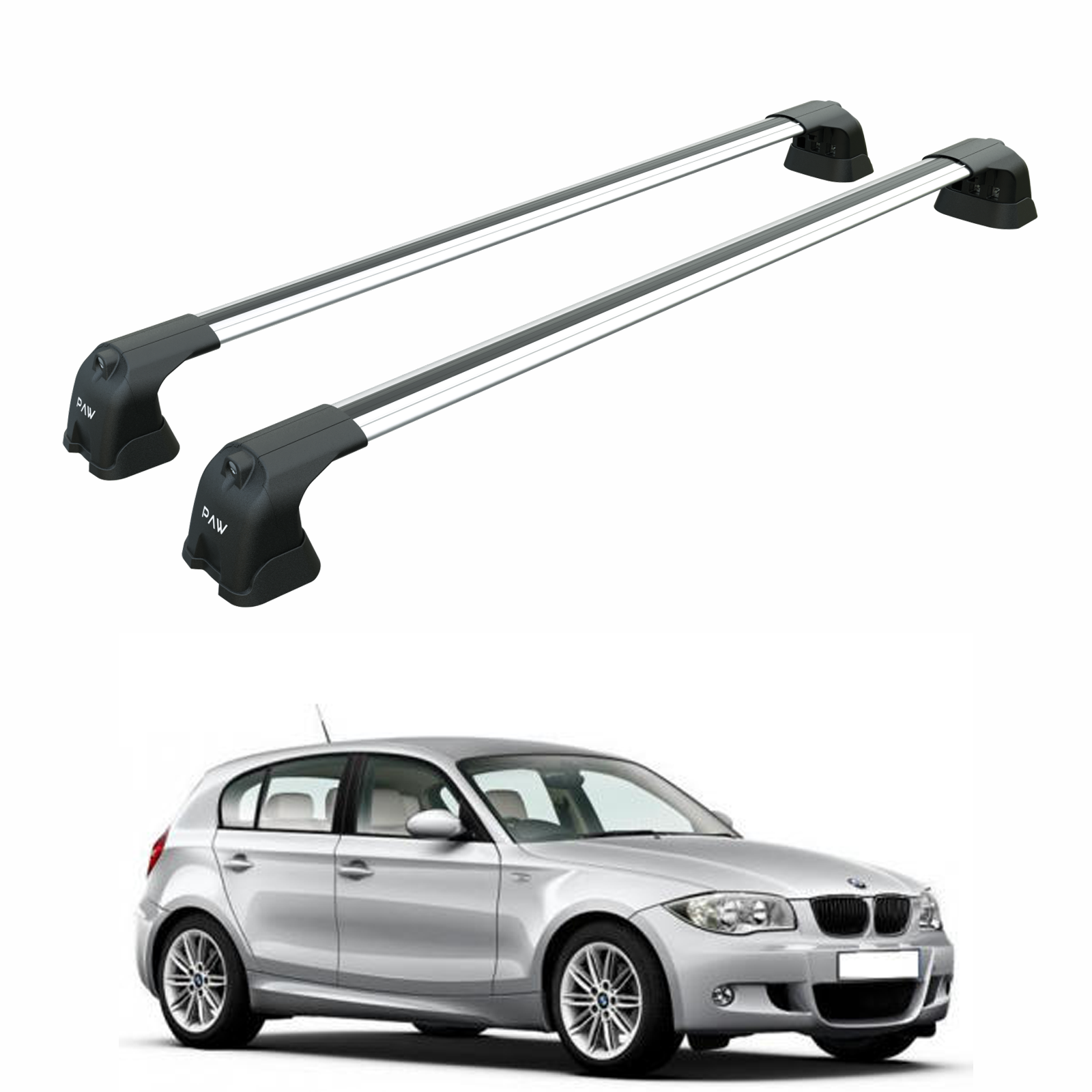 For Bmw 1 Series E82 2007-2013 Roof Rack Cross Bars Fix Point Silver