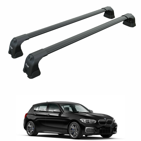 For Bmw 1 Series F20 2011-2019 Roof Rack Cross Bars Fix Point, Black