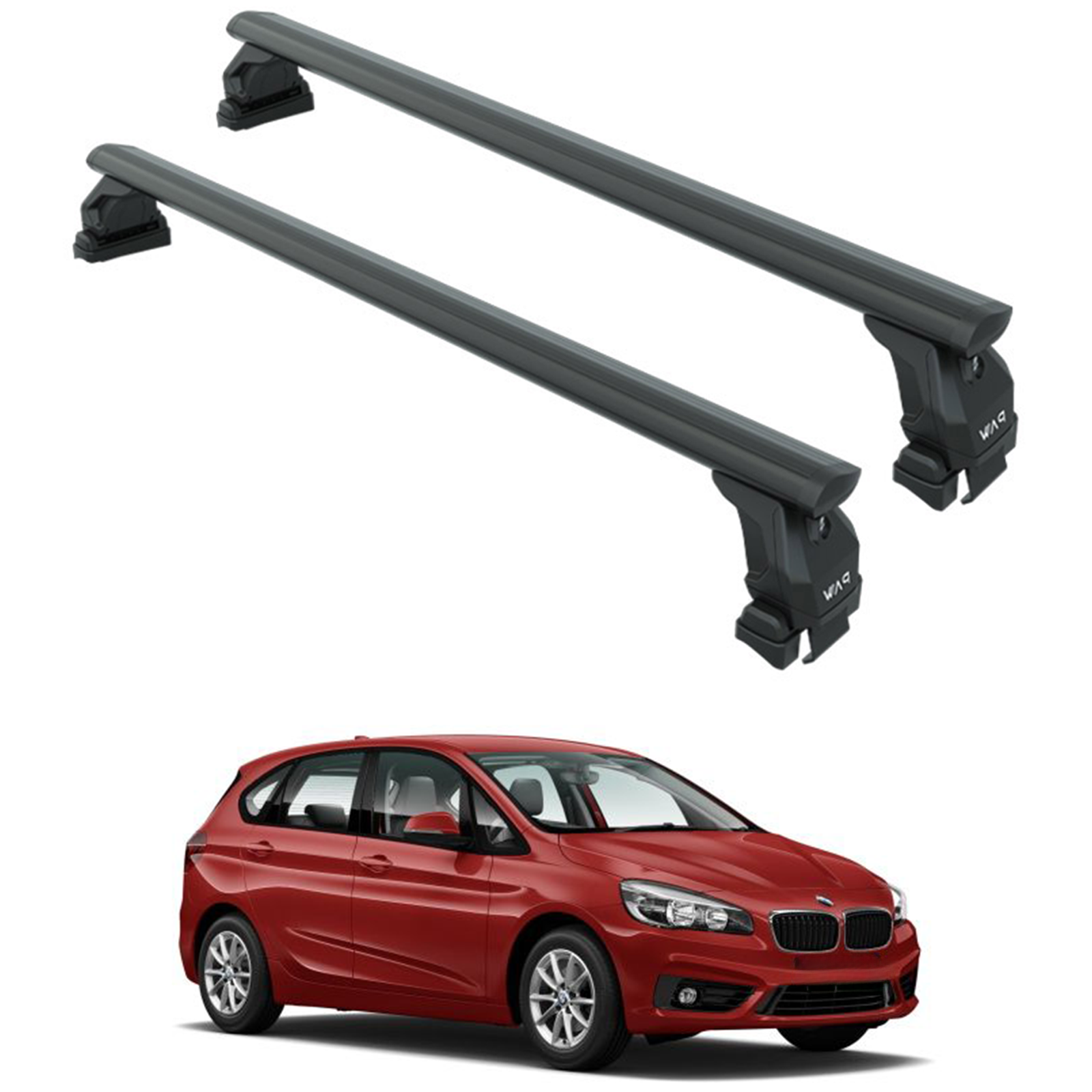 For Bmw 2 Series Active Tourer 2014-2021 Roof Rack System, Aluminium Cross Bar, Normal Roof, Black
