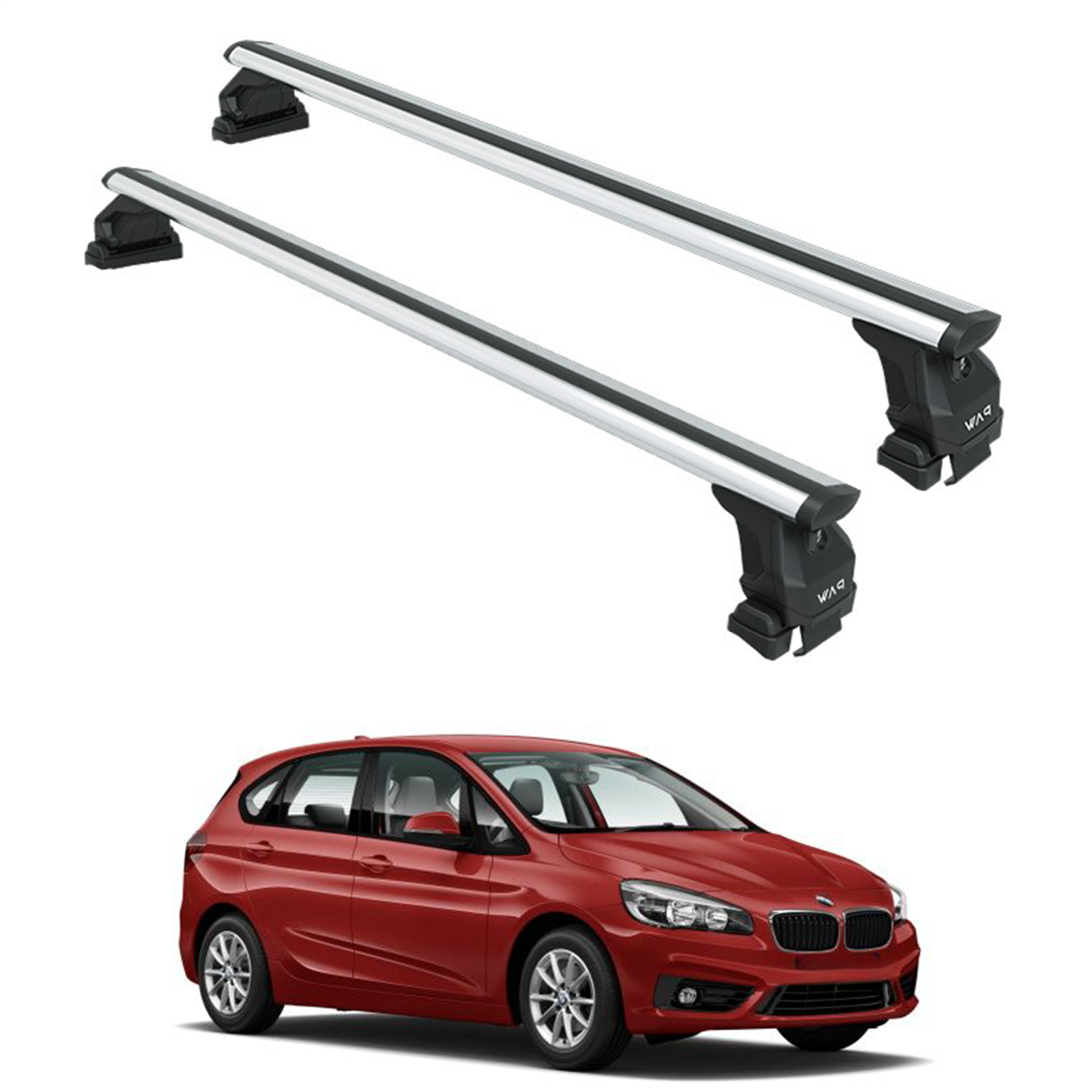 For Bmw 2 Series Active Tourer 2014-2021 Roof Rack System, Aluminium Cross Bar, Normal Roof, Silver